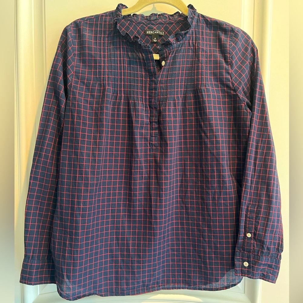 J Crew Factory Poplin Long sleeve shirt
